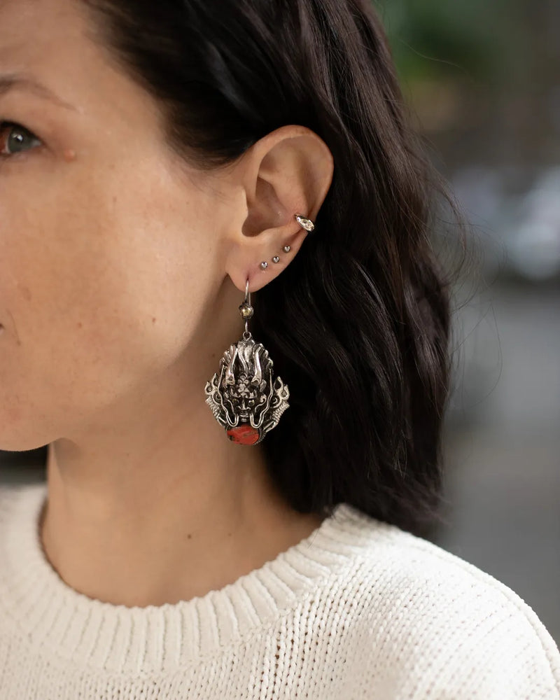 Red Dragon Earrings