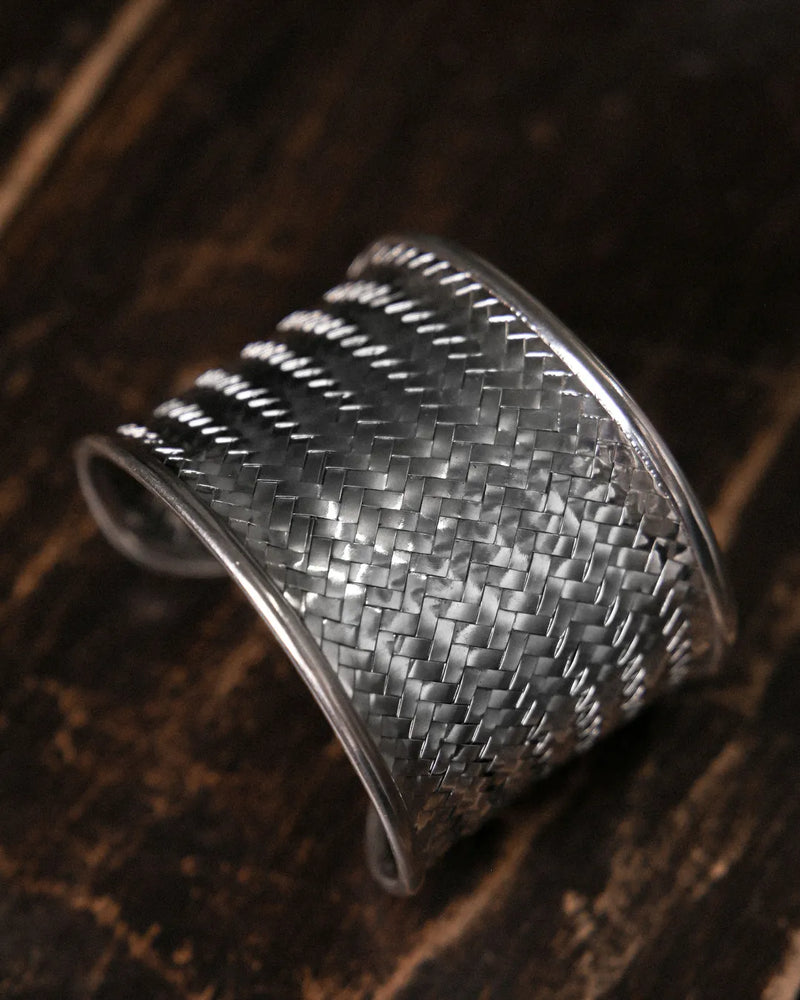 Silver braided bracelet small