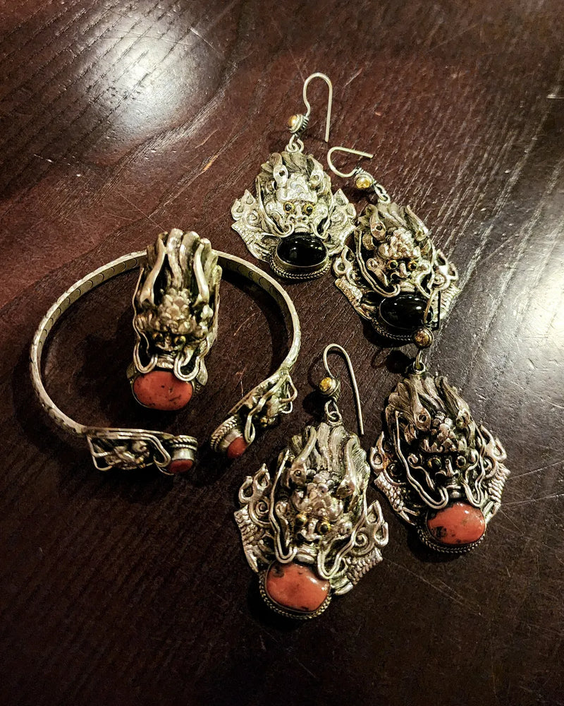 Red Dragon Earrings