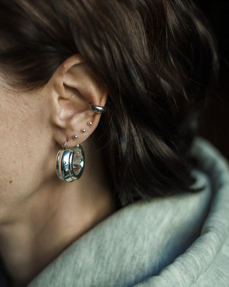 Large, voluminous circle earrings