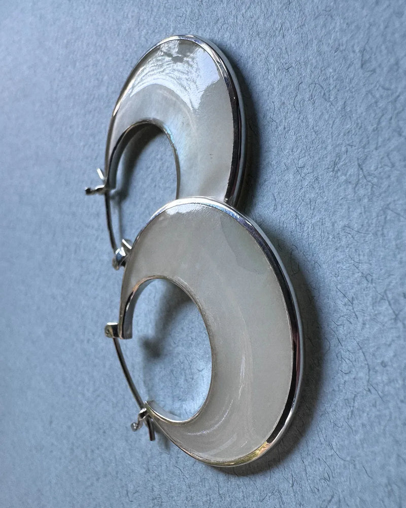 Earrings with mother of pearl